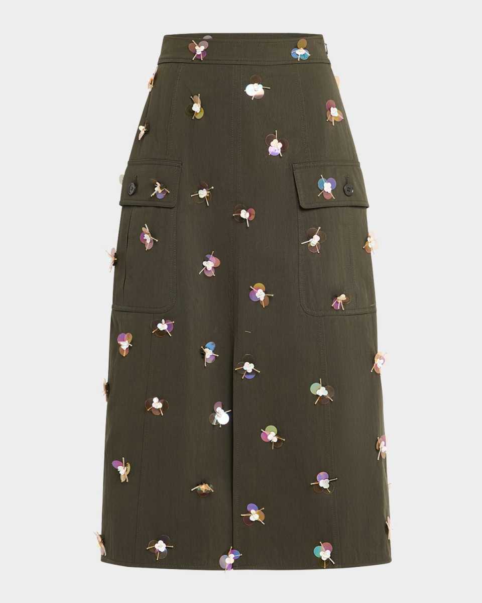 Rhodes Sequined Midi Skirt